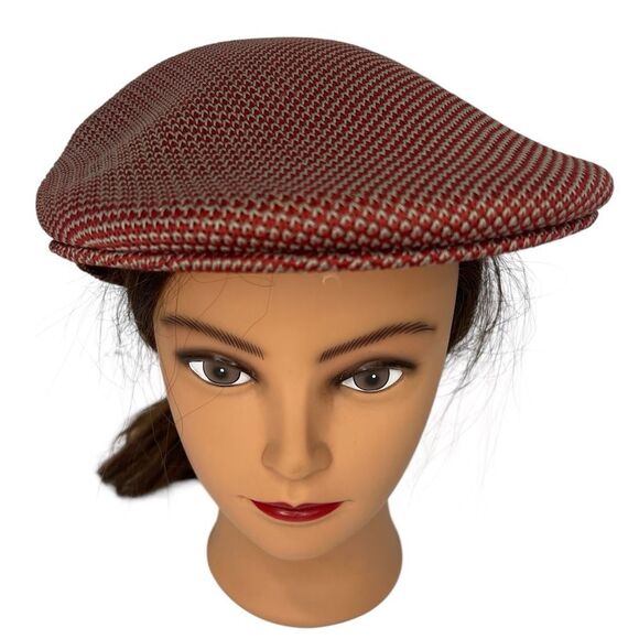 Dockers News Boy Red/Tan Textile Mesh Breathable Hat Size Large - Picture 1 of 8